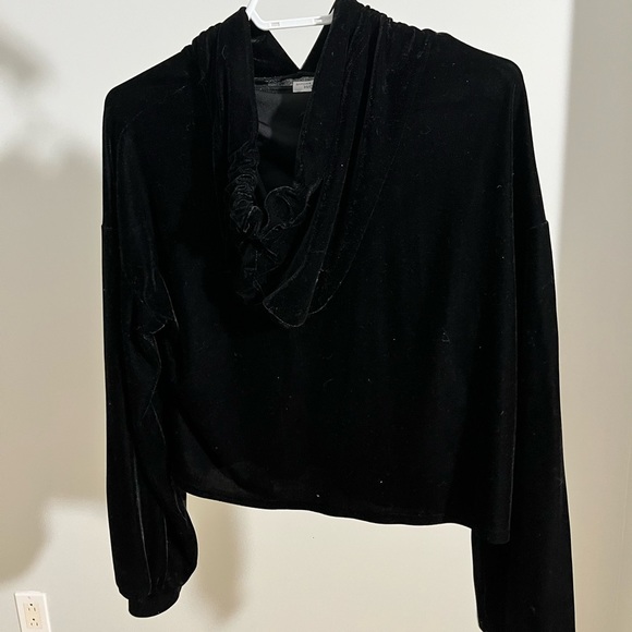 ZARA  Velvet hoodie - Picture 4 of 7